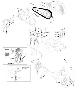 Air-Compressor Parts Diagram and Parts List for VS502700  Campbell Hausfeld Compressor